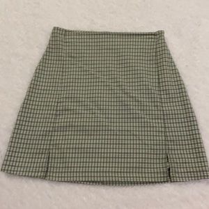 Green plaid mini skirt John Galt💚🤍